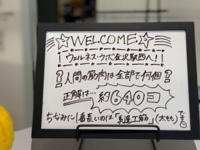 筋肉は約640個！効率よく動かすならAIサポートで💪｜金沢のフィットネスジム